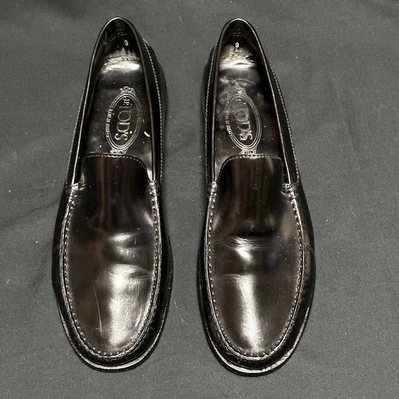 Tod's Leather Loafer - Black shine size 9 - Picture 1 of 6